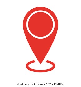 Location map icon, gps pointer mark