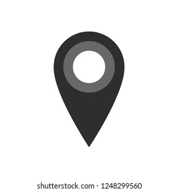 Location map icon, gps pointer mark