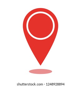 Location map icon, gps pointer mark