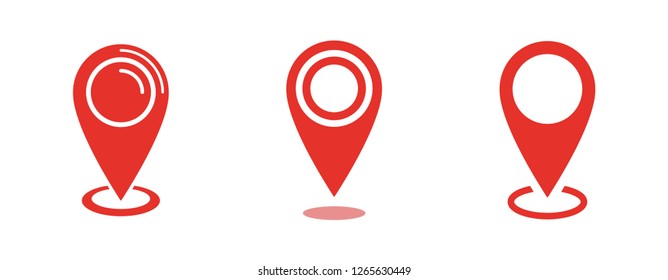 Location map icon, gps pointer mark