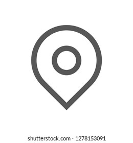 Location map icon, gps pointer mark