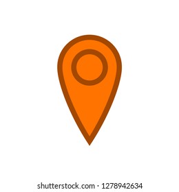 Location map icon, gps pointer mark