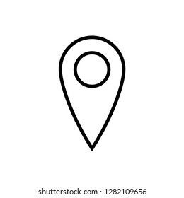 Location map icon, gps pointer mark