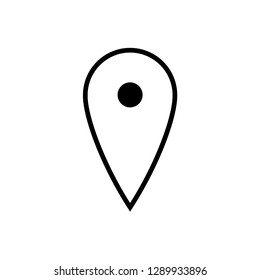 Location map icon, gps pointer mark