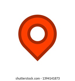 Location map icon, gps pointer mark