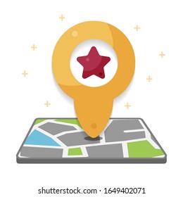 Location map icon, gps pointer