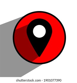 Location map icon, gps pointer mark.simple design for graphics, logos, websites, social media, UI, mobile apps, EPS10
