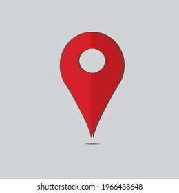 Location map icon, GPS pointer mark. Vector illustration.