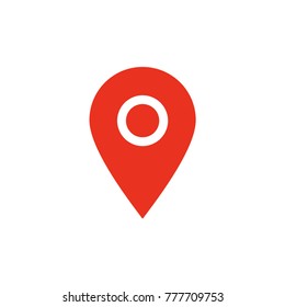 Location map icon, gps pointer mark