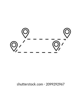 Location map icon isolated on white background. Simple style.