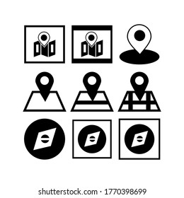 Location Map icon or logo isolated sign symbol vector illustration - Collection of high quality black style vector icons
