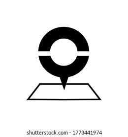 Location Map icon or logo isolated sign symbol vector illustration - high quality black style vector icons
