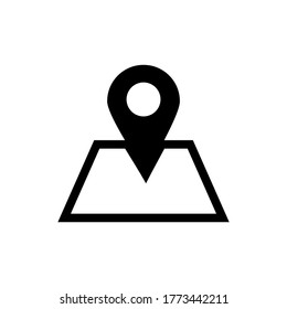 Location Map icon or logo isolated sign symbol vector illustration - high quality black style vector icons
