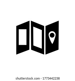 Location Map icon or logo isolated sign symbol vector illustration - high quality black style vector icons
