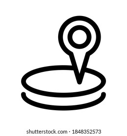 Location Map icon or logo isolated sign symbol vector illustration - high quality black style vector icons
