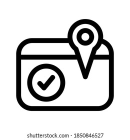 Icono de mapa de ubicación o logotipo símbolo de signo aislado ilustración vectorial - iconos vectoriales de estilo negro de alta calidad
