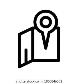 Location Map icon or logo isolated sign symbol vector illustration - high quality black style vector icons
