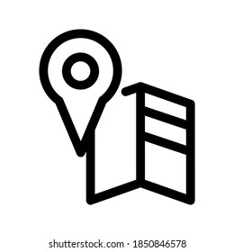 Location Map icon or logo isolated sign symbol vector illustration - high quality black style vector icons
