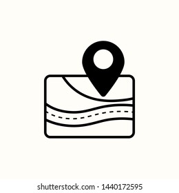 Location map icon. New trendy location map vector icon