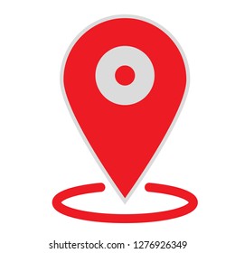 location map icon on white background. flat style. location map icon for your web site design, logo, app, UI. gps pointer mark symbol. gps pointer mark sign.

