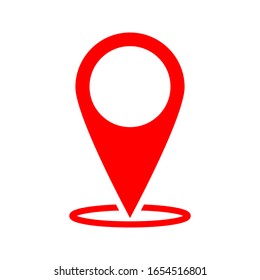 location map icon on white background