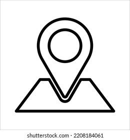 location map icon on white background