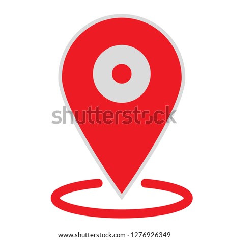 location map icon on white background. flat style. location map icon for your web site design, logo, app, UI. gps pointer mark symbol. gps pointer mark sign.

