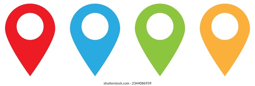 Location map icon set. Design can use for web and mobile app. Vector illustration
