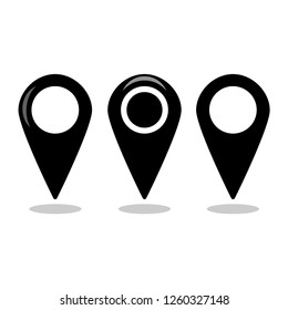 	
Location map icon set, gps pointer mark vector collection