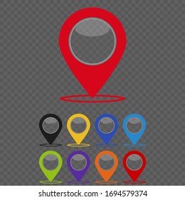 Location map icon. Set gps of map pointers. Vector EPS 10