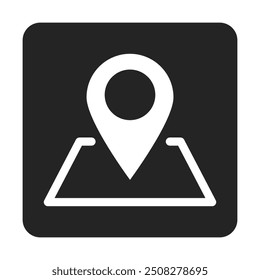 Location Map Symbol Stock Vektorgrafik Flaches Design auf transparentem Hintergrund.