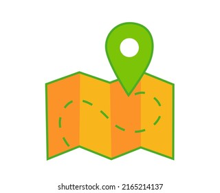 location map icon or symbol design
