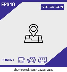 Location map icon vector
