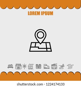Location map icon vector