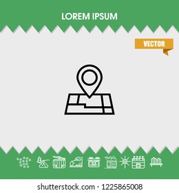 Location map icon vector