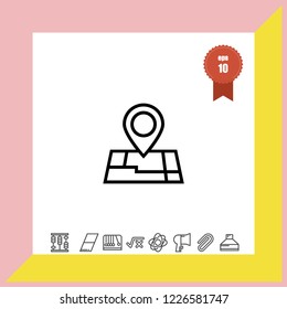 Location map icon vector