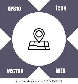 Location map icon vector