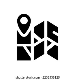 Location map icon (vector illustration)