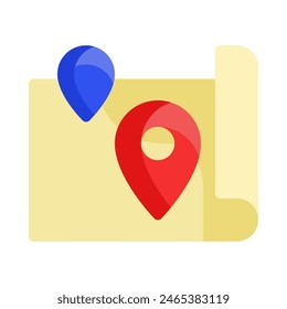 Location map icon vector illustration in flat