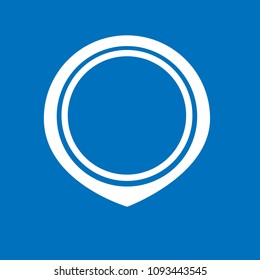 Location map icon vector. Pointer Isolated on white background.