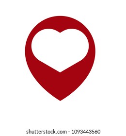 Location map icon vector. Pointer Isolated on white background.