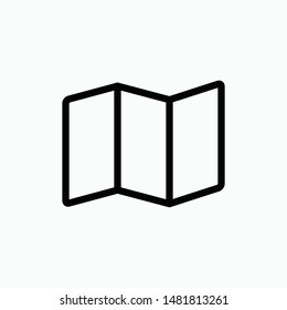 location map icon vector sign symbol isolated