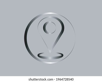 Location map icon,logo, gps pointer mark.eps