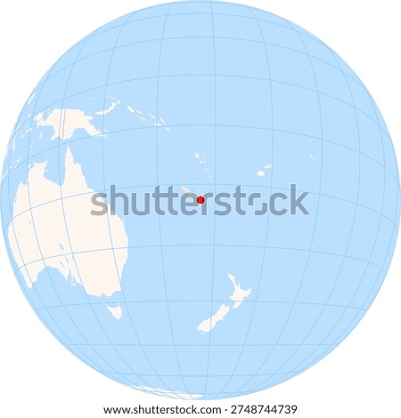 Location Map of Ile Des Pins Airport (Ile des Pins, Sud, New Caledonia). IATA-code: ILP. No labels at all.