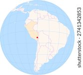 Location Map of Inca Manco Capac Int. Airport (Juliaca, Puno, Peru). IATA-code: JUL. No labels at all.