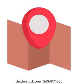 mapa de Locación	Aislado en el fondo blanco