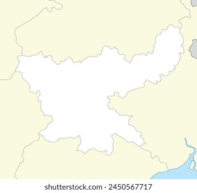 Location map of Jharkhand is a state of India with neighbour state and country