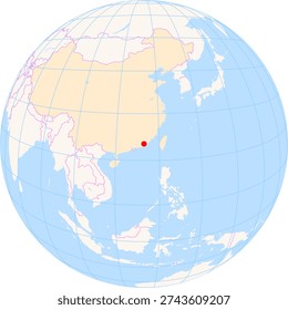 Location Map of Jieyang Chaoshan Int. Airport (Shantou, Guangdong, China). IATA-code: SWA. No labels at all.