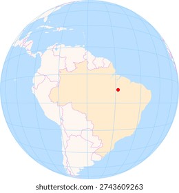 Location Map of Joao Correa Da Rocha Airport (Maraba, Para, Brazil). IATA-code: MAB. No labels at all.