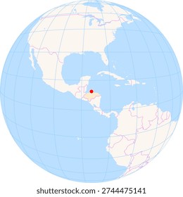Location Map of Juan Manuel Galvez Int. Airport (Roatan, Islas De La Bahia, Honduras). IATA-code: RTB. No labels at all.
